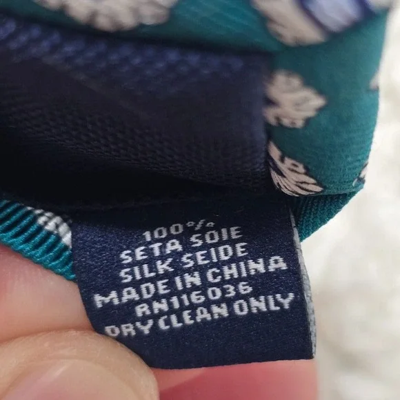 Charles Tyrwhitt Mens‎ Blue Geometric Silk Neck Tie Modern Career Professional - Picture 4 of 7